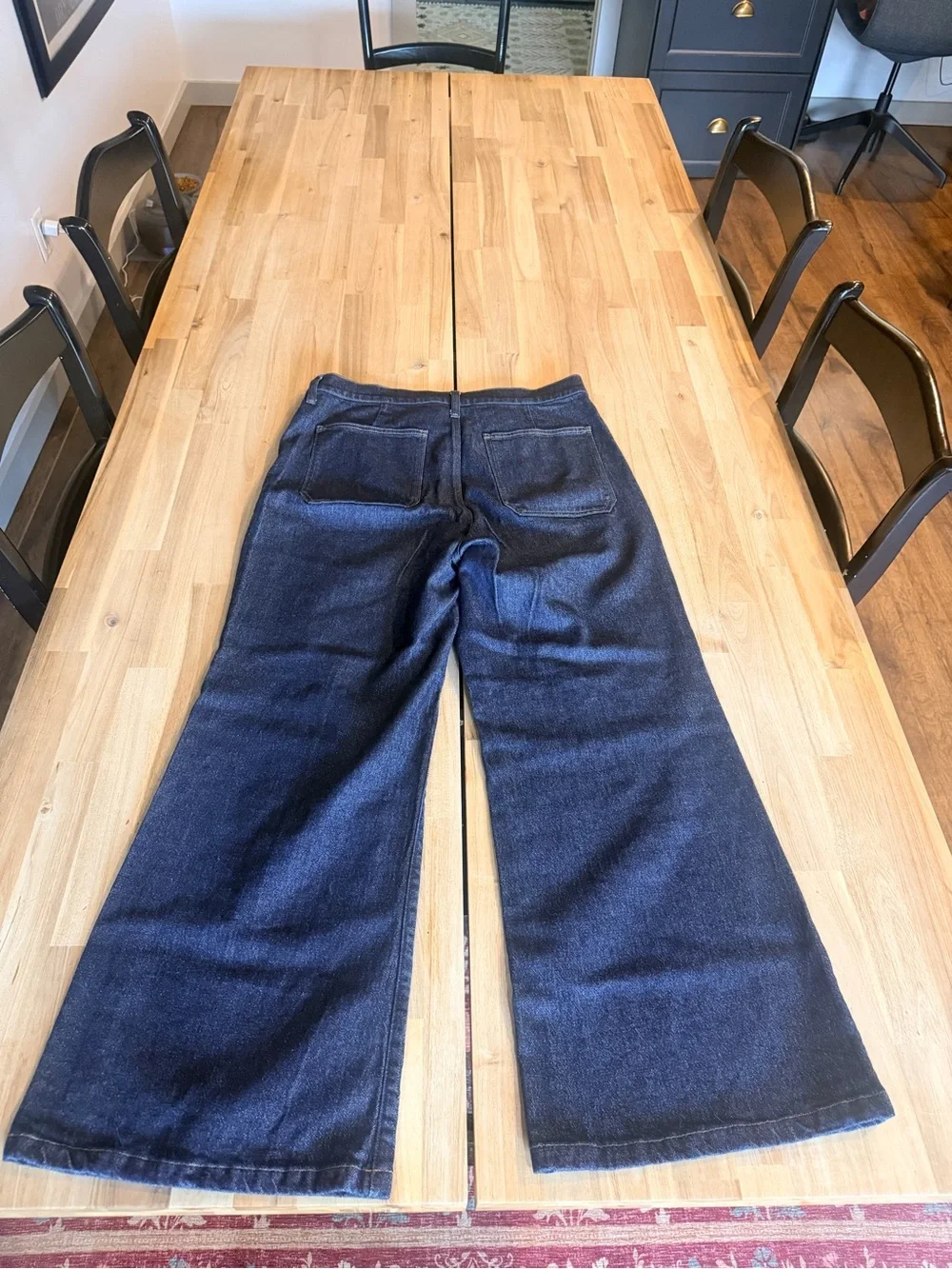 Women’s JCrew Wide Leg Dark Blue Sailor Jeans size 32
